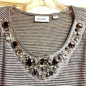 Striped Beaded Tunic/Tee